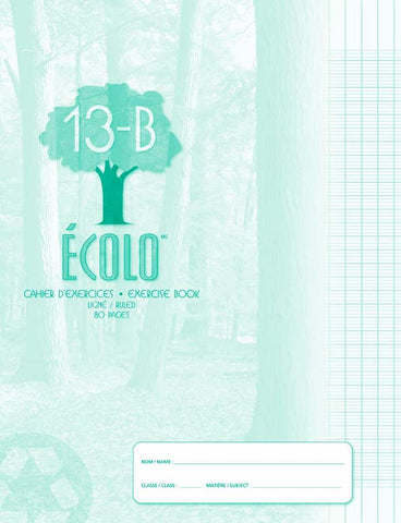 Standard seyes notebook Écolo # 13B, 80 pages